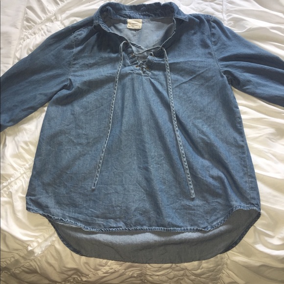 Denim long sleeve top - Picture 1 of 2